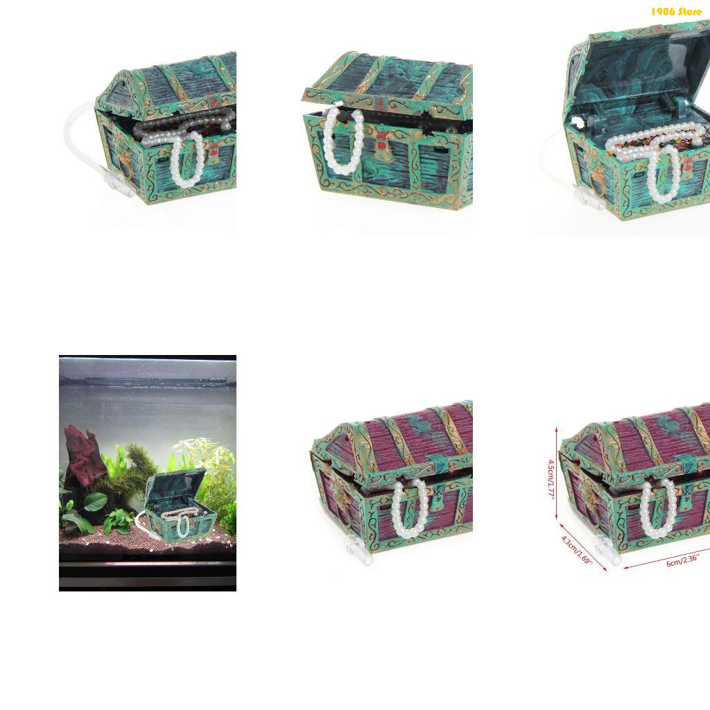 Pet X Supplies - U1JB – décorations coffre trésor d'aquarium,