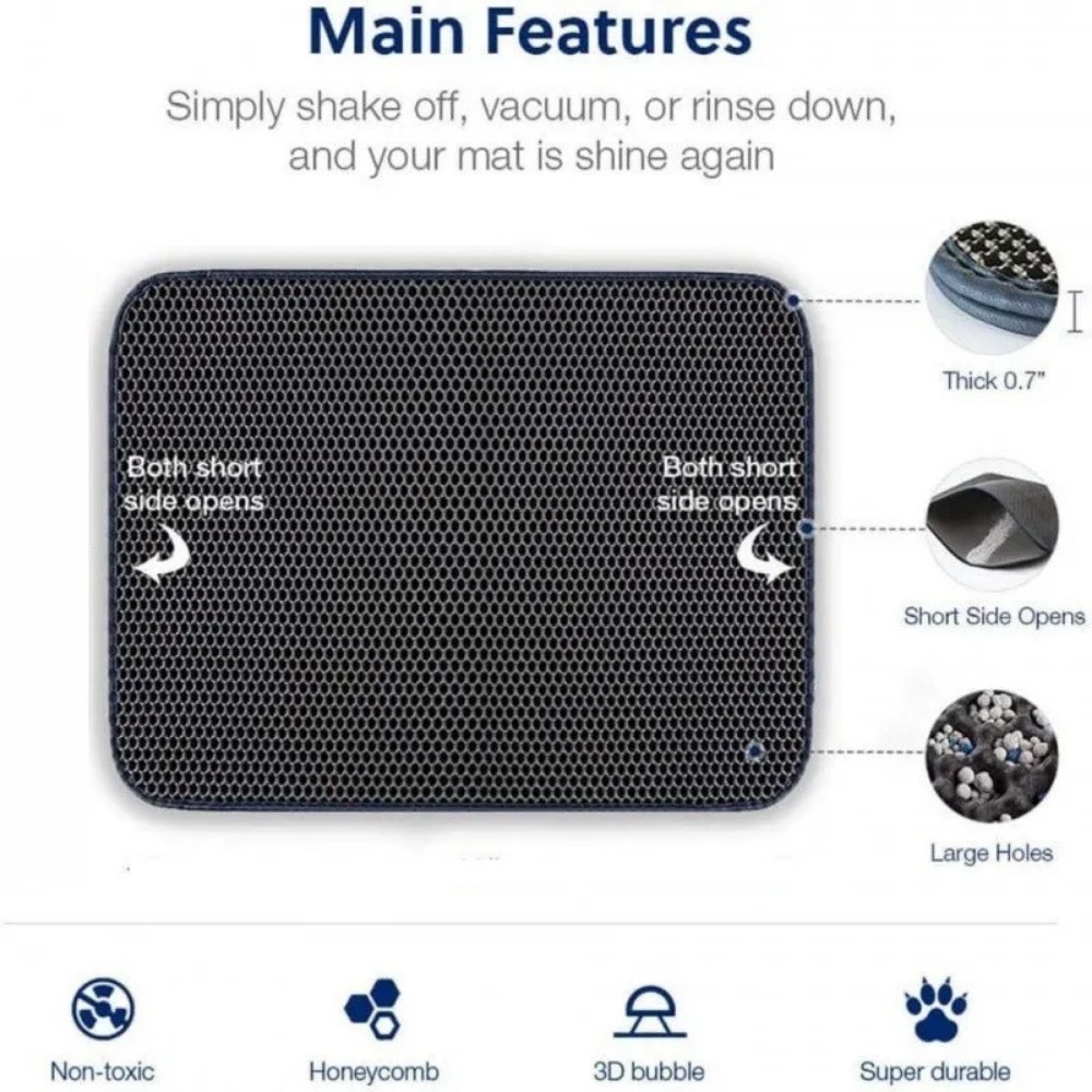 Tapis à litière pour chat doub - Cat Litter Mat avis et prix